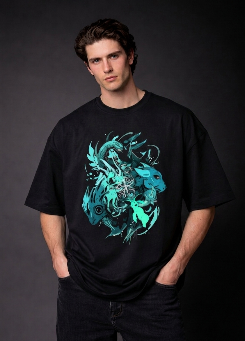 Men's Terry Oversized Tee (SpiritBeasts)