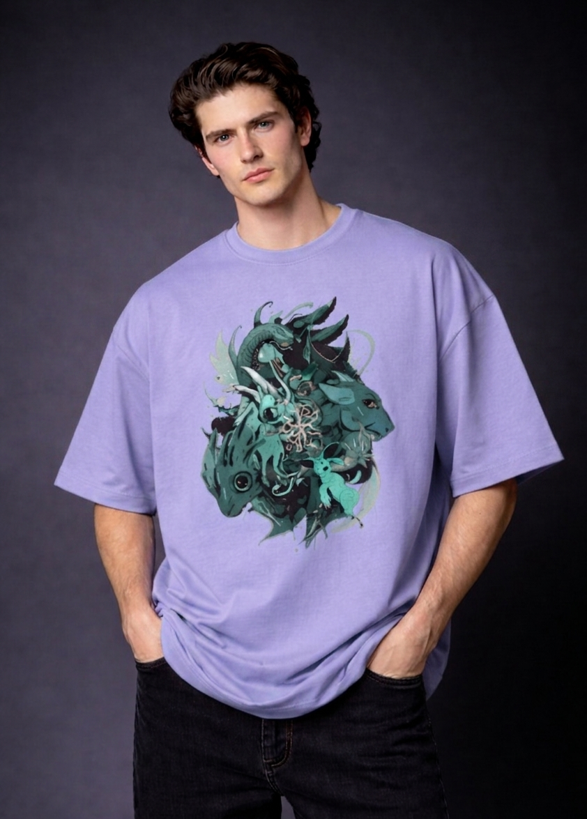 Men's Terry Oversized Tee (SpiritBeasts)