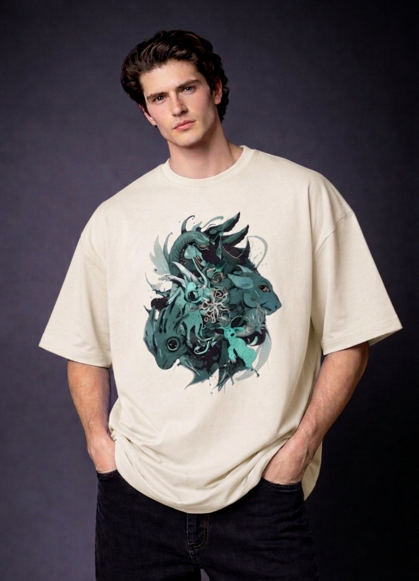 Men's Terry Oversized Tee (SpiritBeasts)