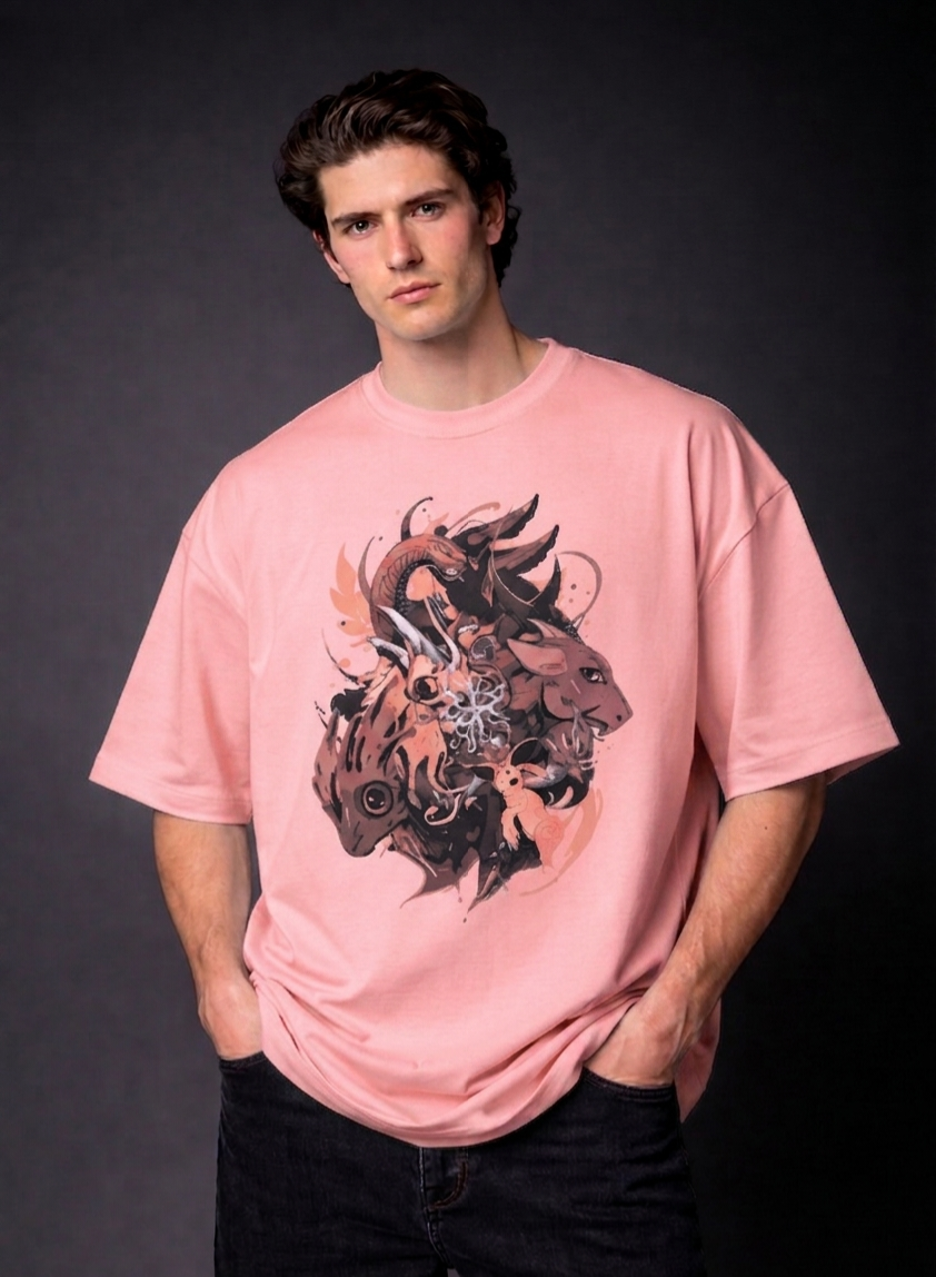 Men's Terry Oversized Tee (SpiritBeasts)