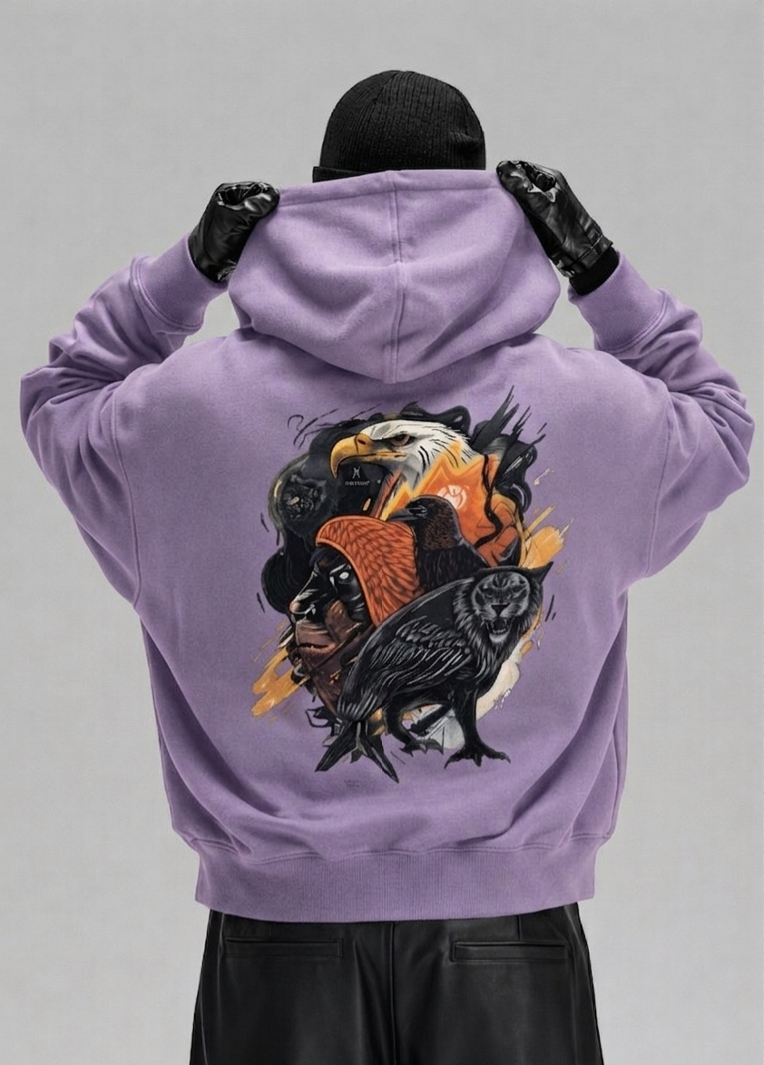 Men's Oversized Hoodie (Beast Conquest)