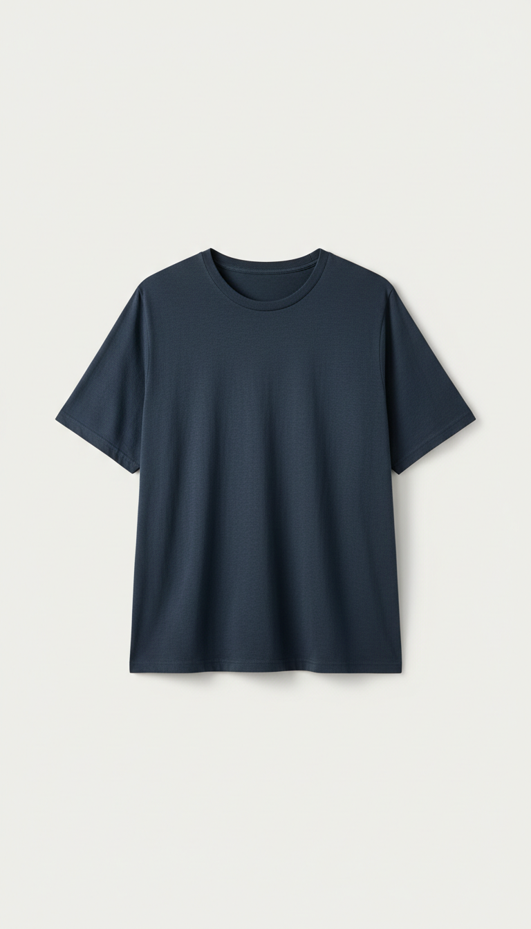 Urban navy relaxed-fit cotton tee