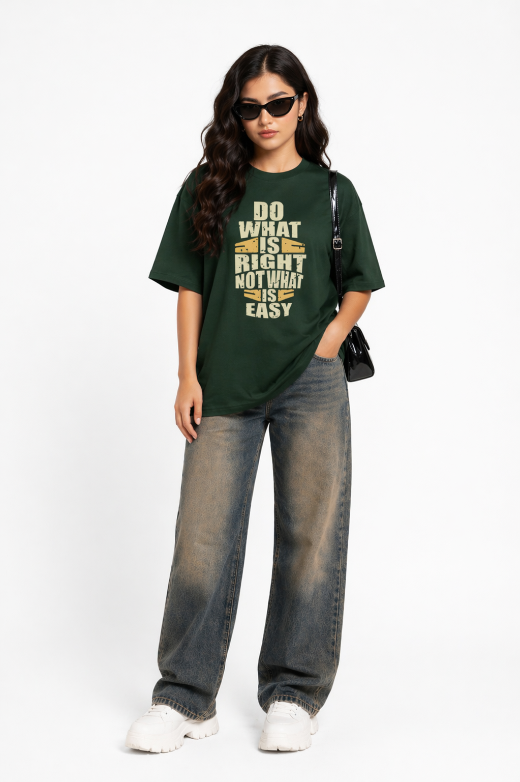 Woman's Motivational Terry Oversized Tee
