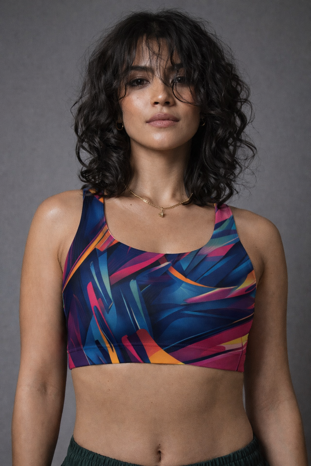 Women's Vibrant Stroke Sports Bra