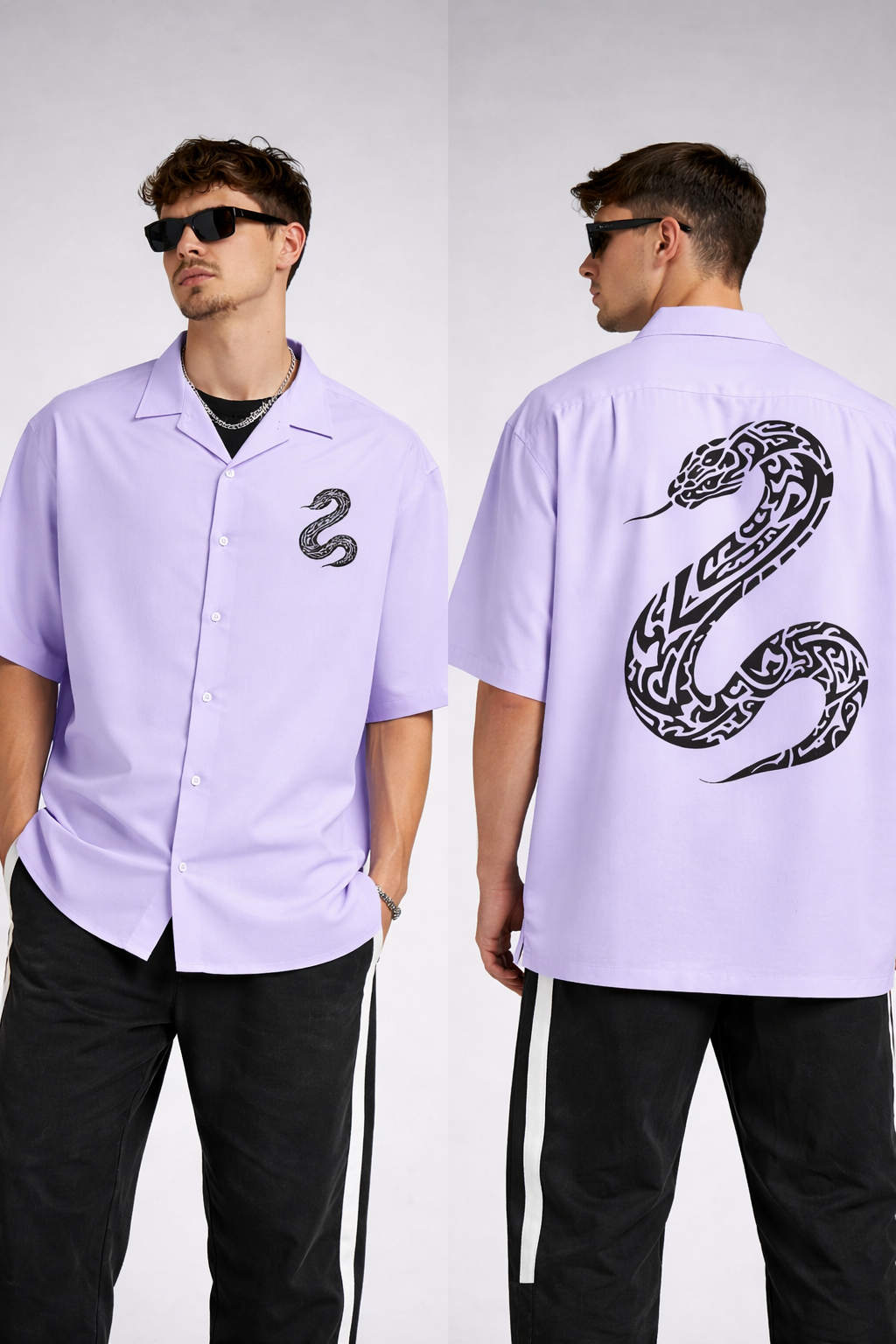 Men's Oversized Shirt (Snake)