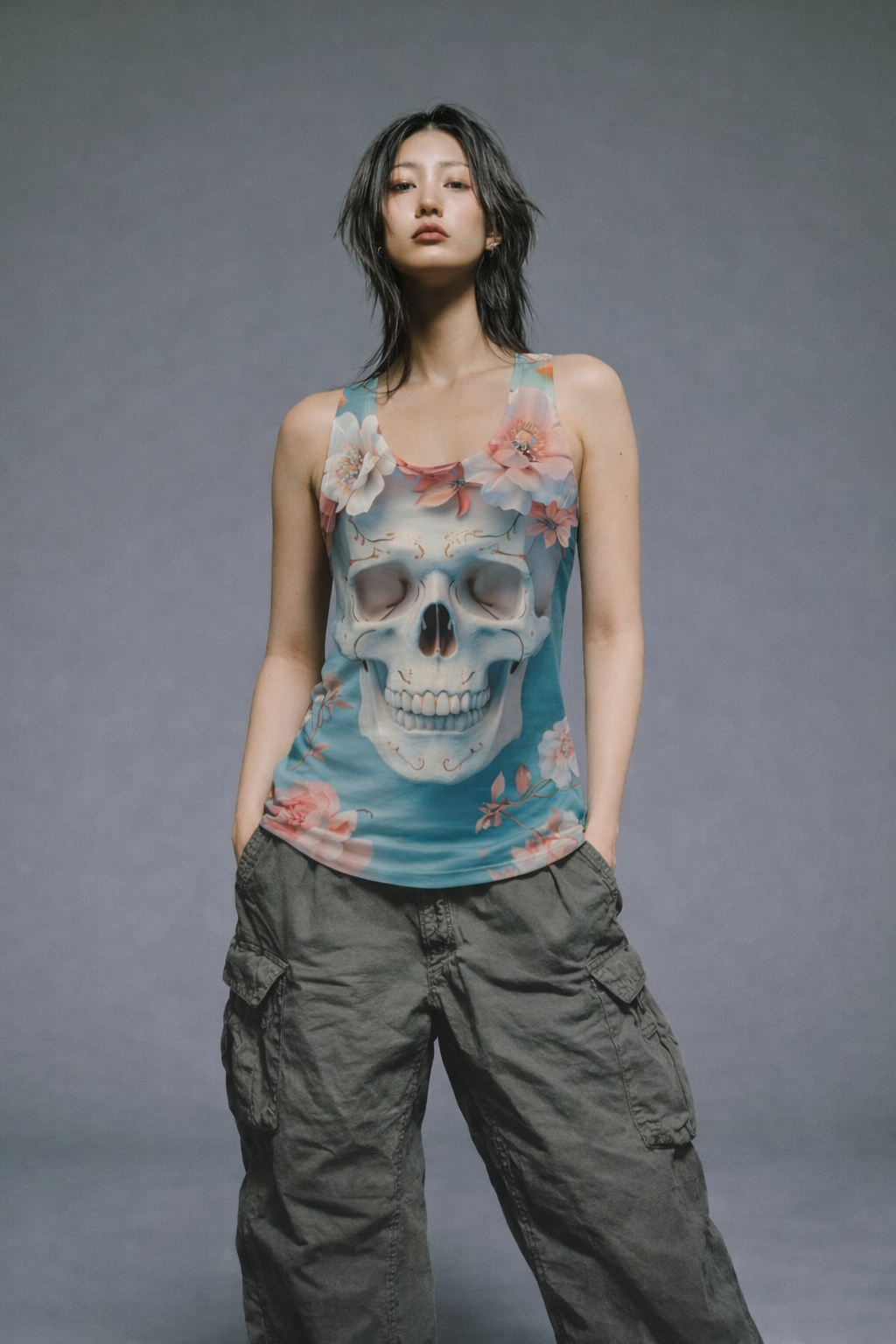 Women's Skull Pattern Tank Top