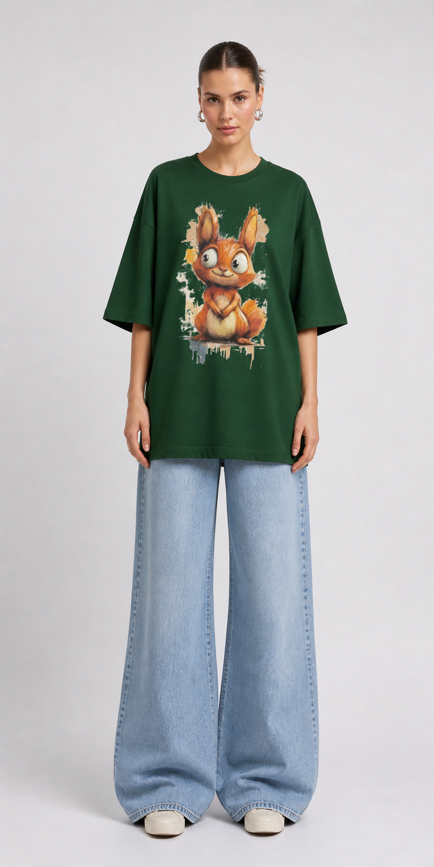 Woman's Rabbit Terry Oversized Tee