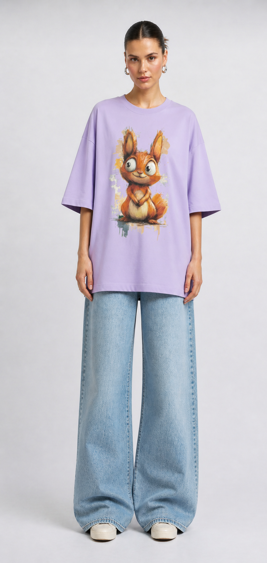 Woman's Rabbit Terry Oversized Tee