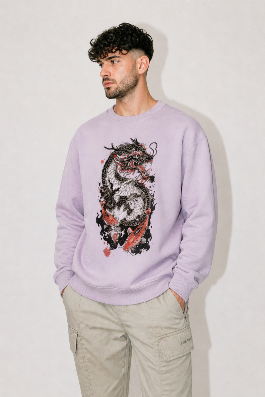 Men's Dragon Oversized Sweatshirt