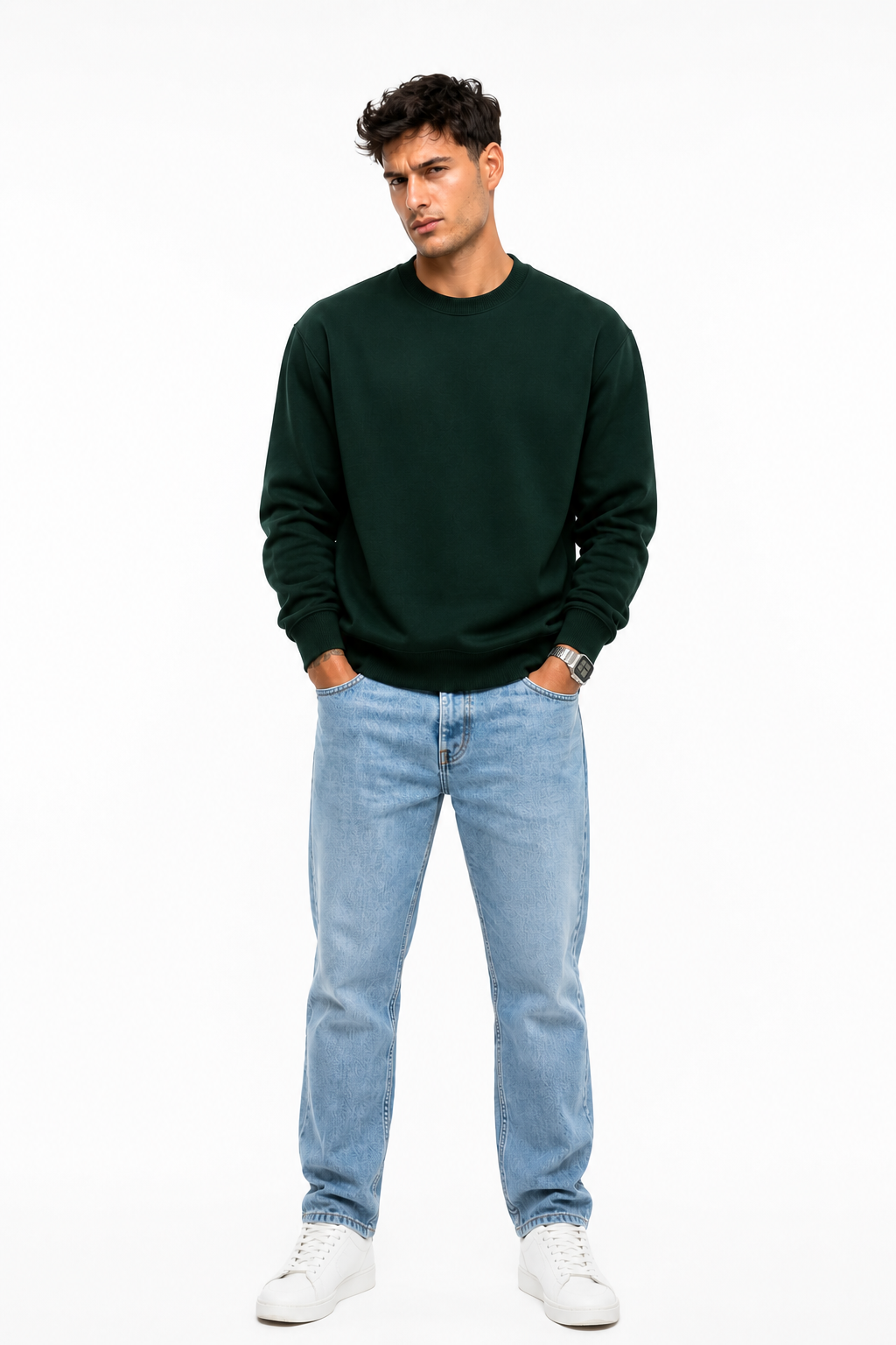 Men's Plain Oversized Sweatshirt