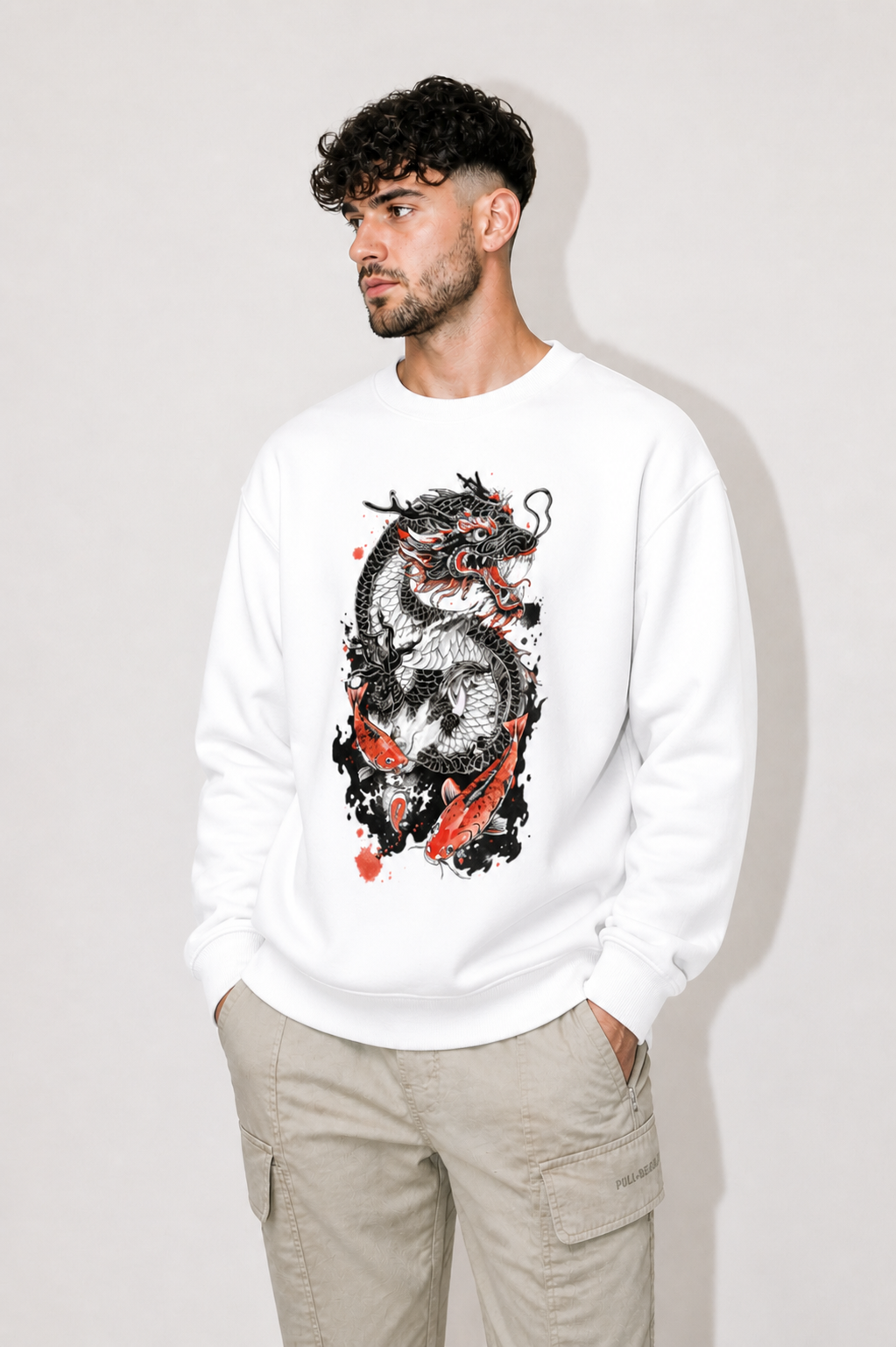 Men's Dragon Oversized Sweatshirt