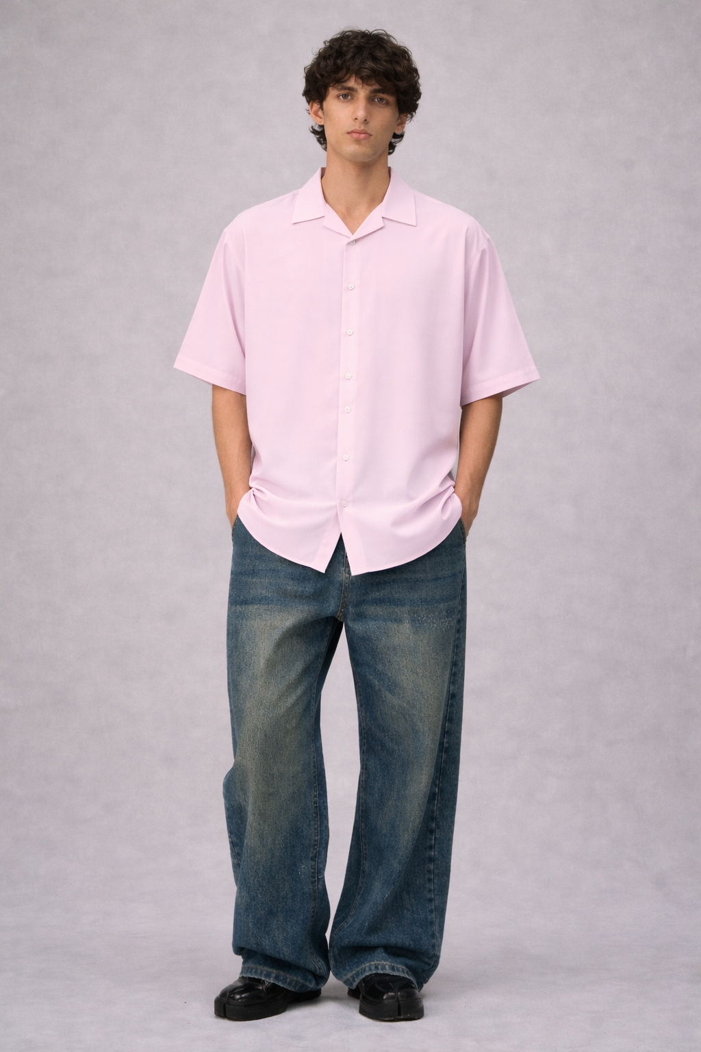 Men's Plain Oversized Shirt