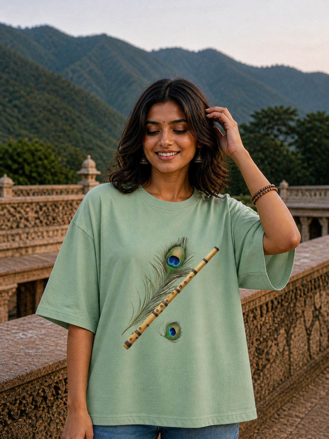 Woman's Flute Terry Oversized Tee