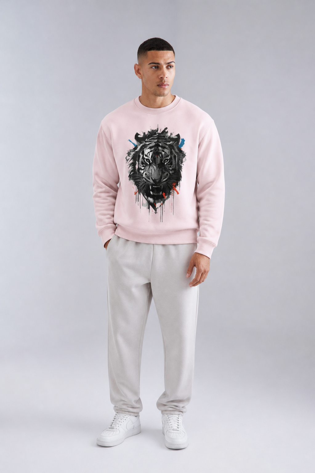 Men's Oversized Sweatshirt (Tiger)