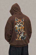 Men's Abstract Fox Oversized Hoodie