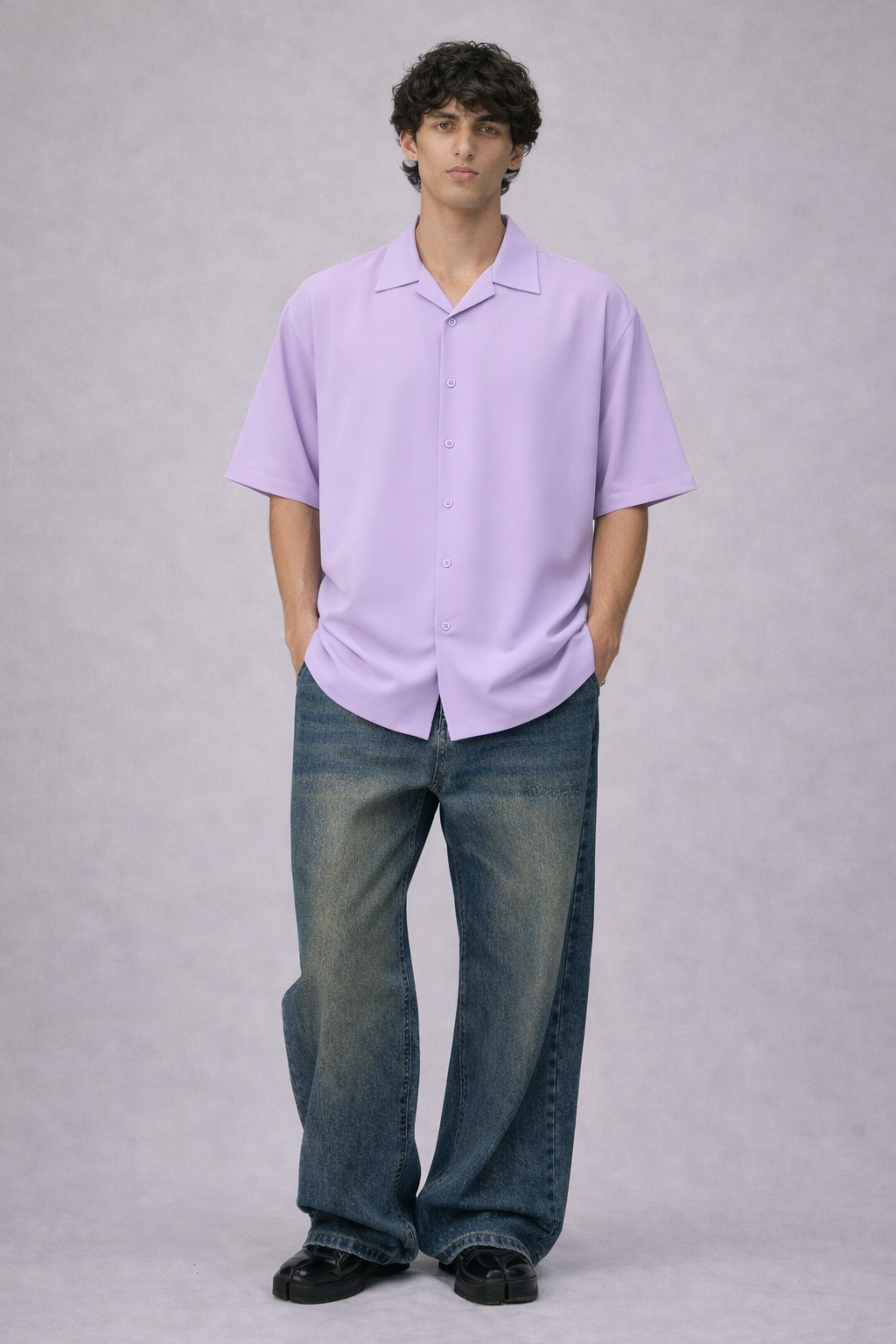 Men's Plain Oversized Shirt