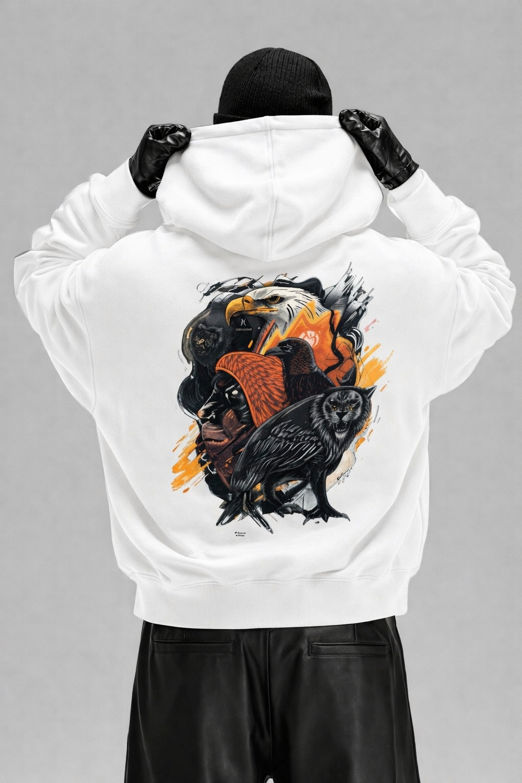 Men's Oversized Hoodie (Beast Conquest)