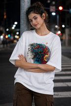 Woman's Stary Night Terry Oversized Tee