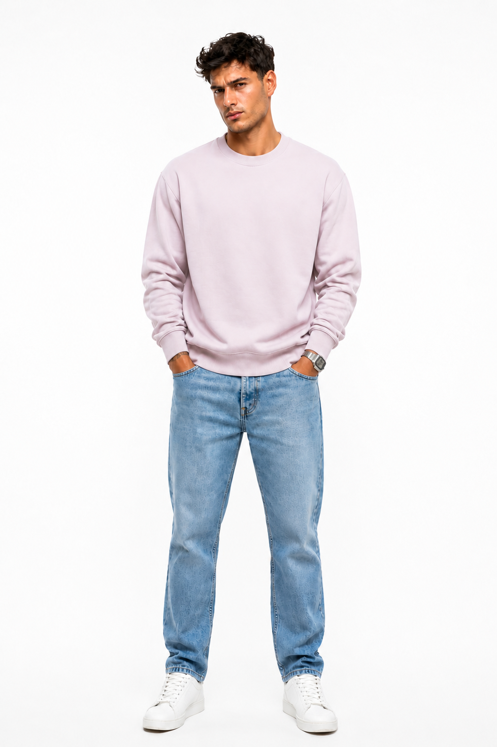 Men's Plain Oversized Sweatshirt