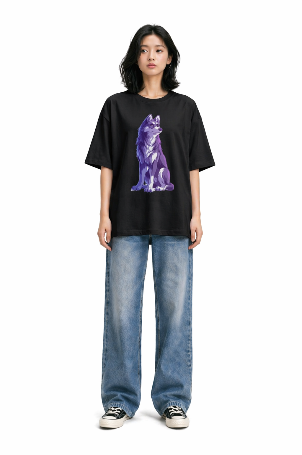 Woman's Husky Terry Oversized Tee