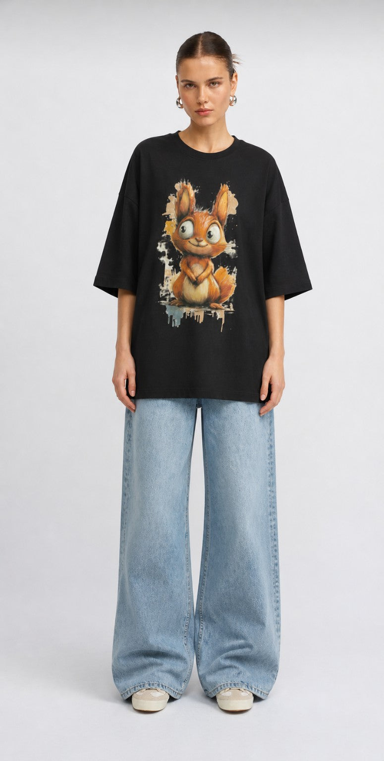 Woman's Rabbit Terry Oversized Tee
