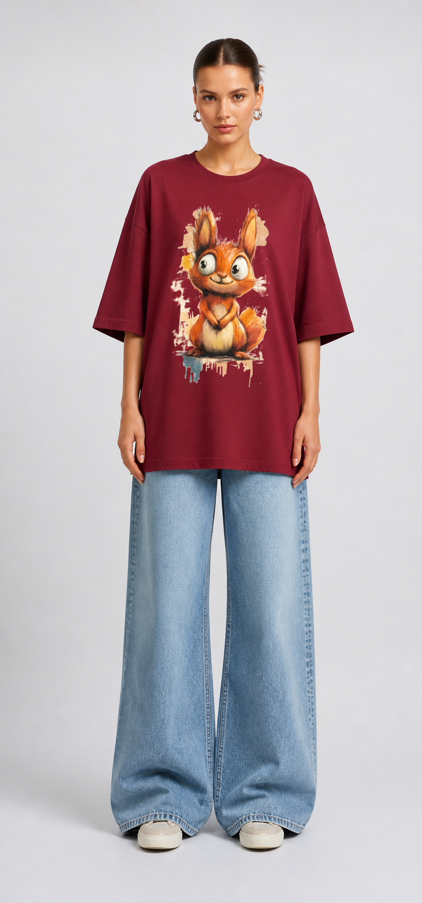 Woman's Rabbit Terry Oversized Tee