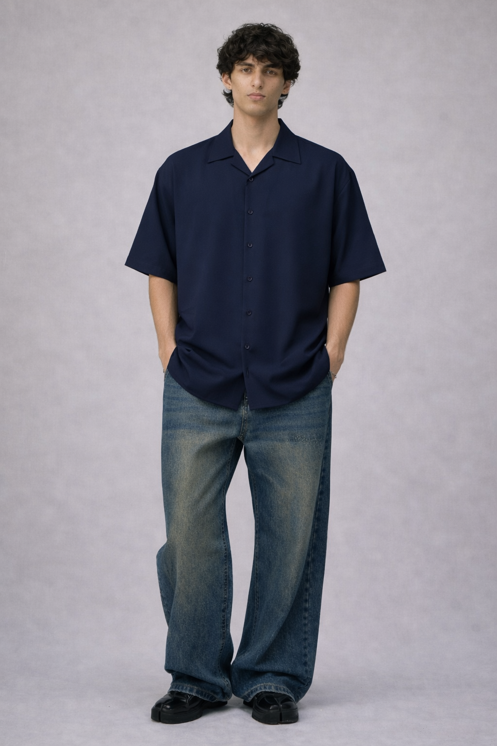 Men's Plain Oversized Shirt