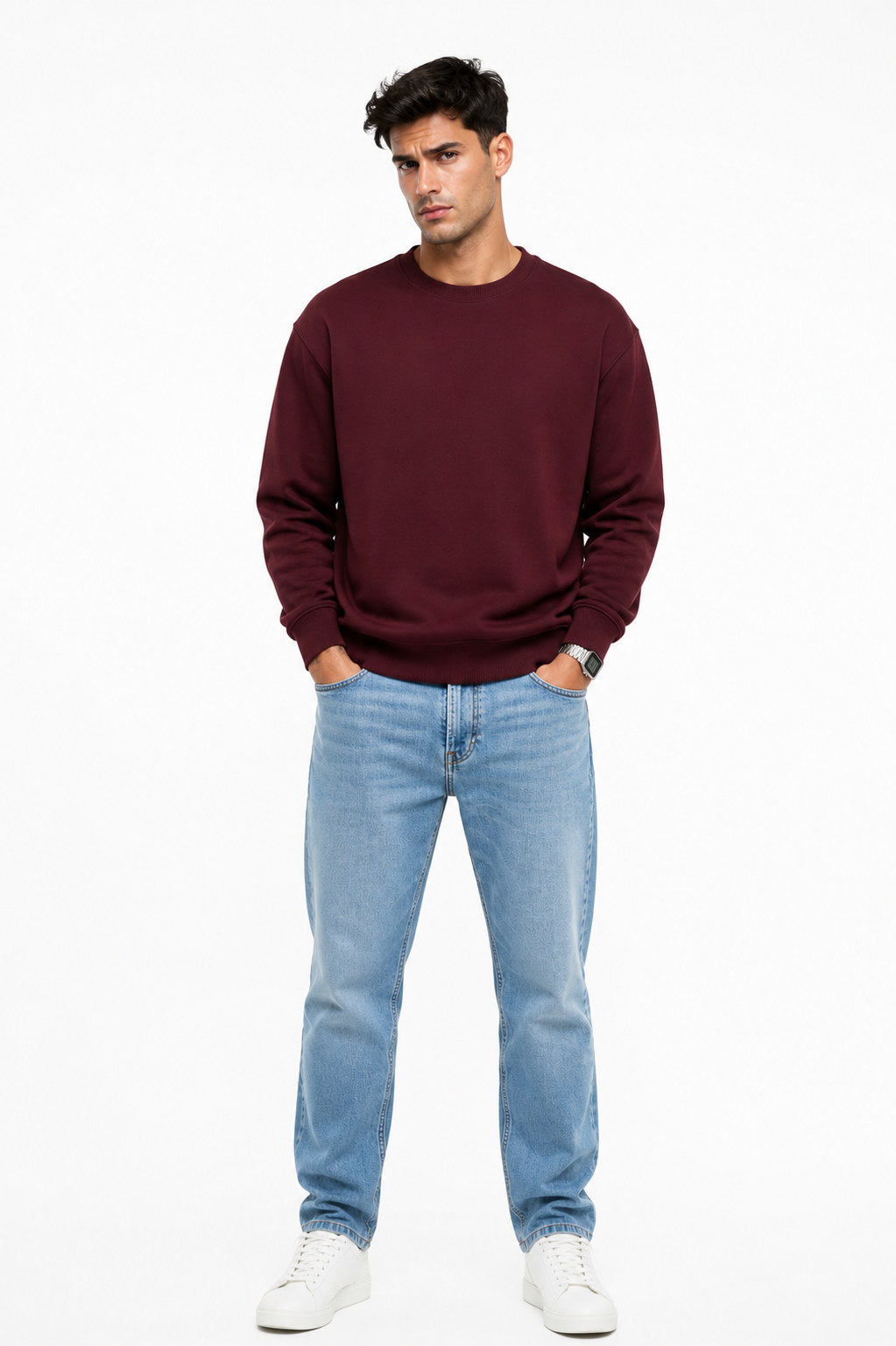 Men's Plain Oversized Sweatshirt