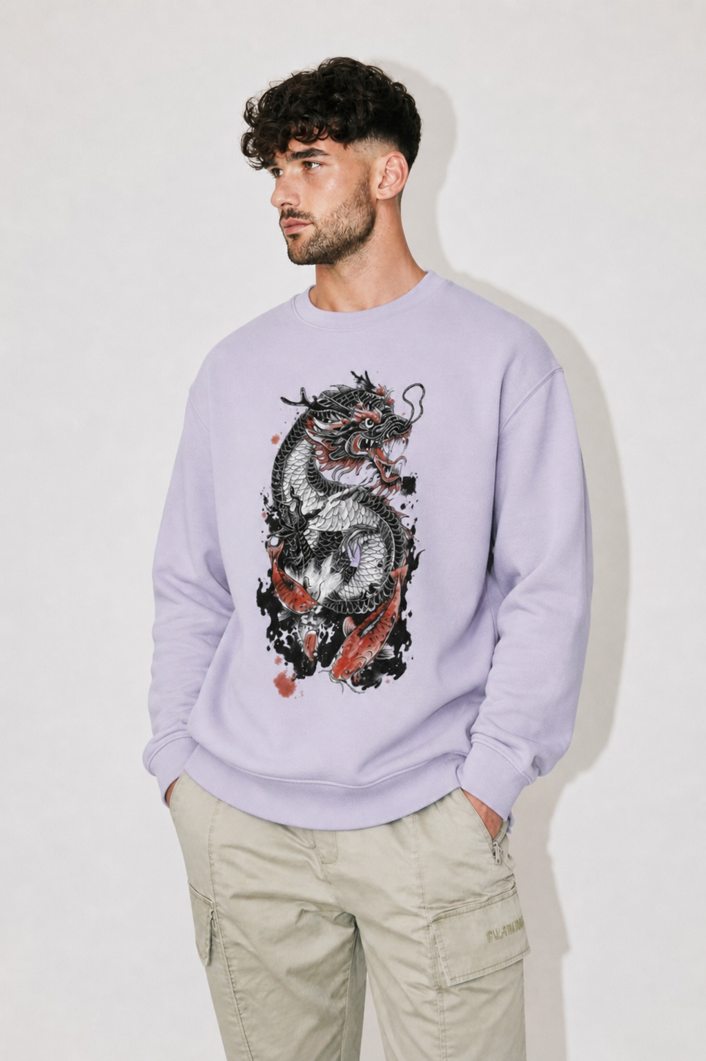 Men's Dragon Oversized Sweatshirt