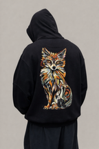 Men's Abstract Fox Oversized Hoodie