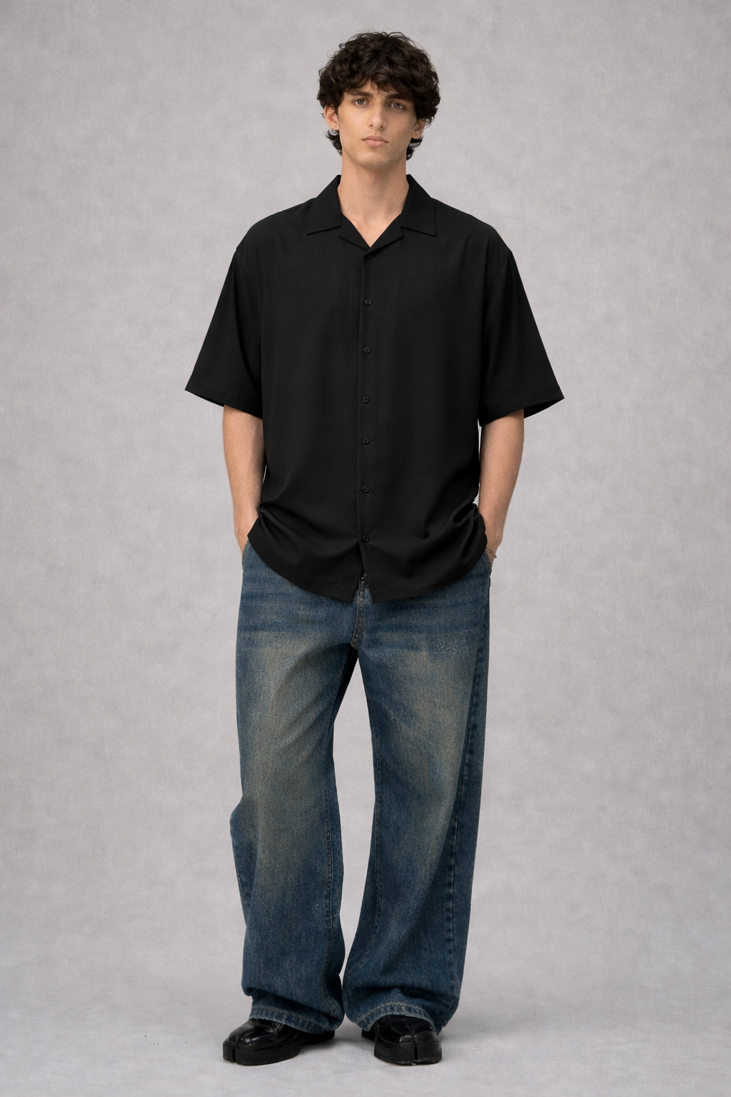 Men's Plain Oversized Shirt