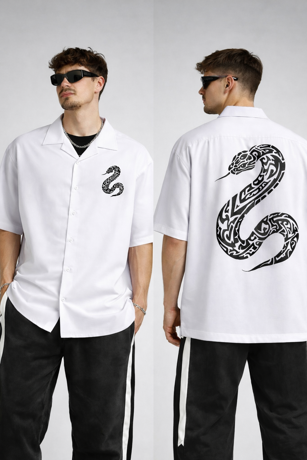 Men's Oversized Shirt (Snake)