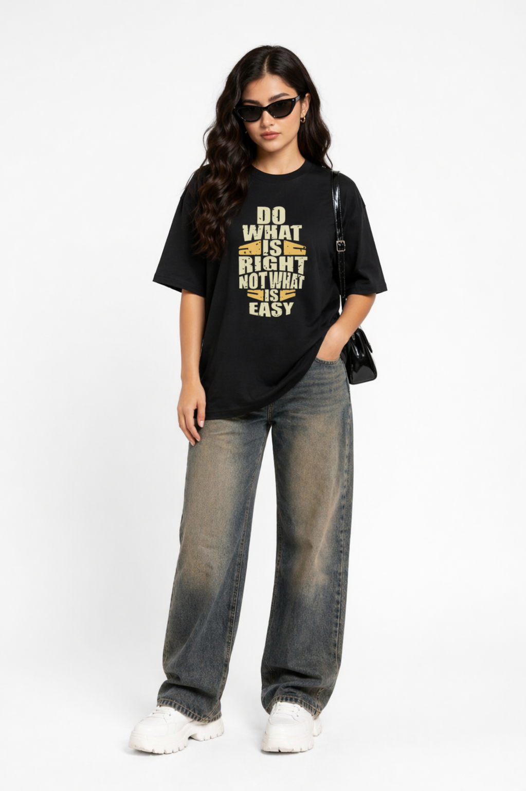 Woman's Motivational Terry Oversized Tee