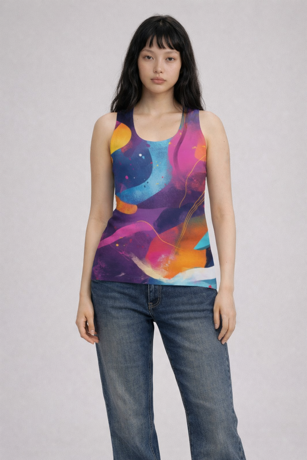 Women's Abstract Color Tank Top