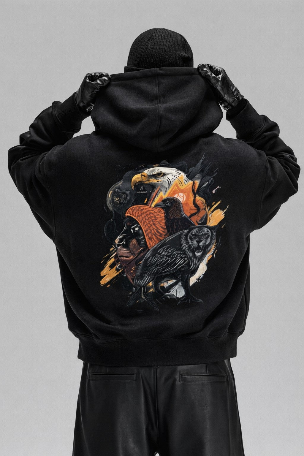 Men's Oversized Hoodie (Beast Conquest)