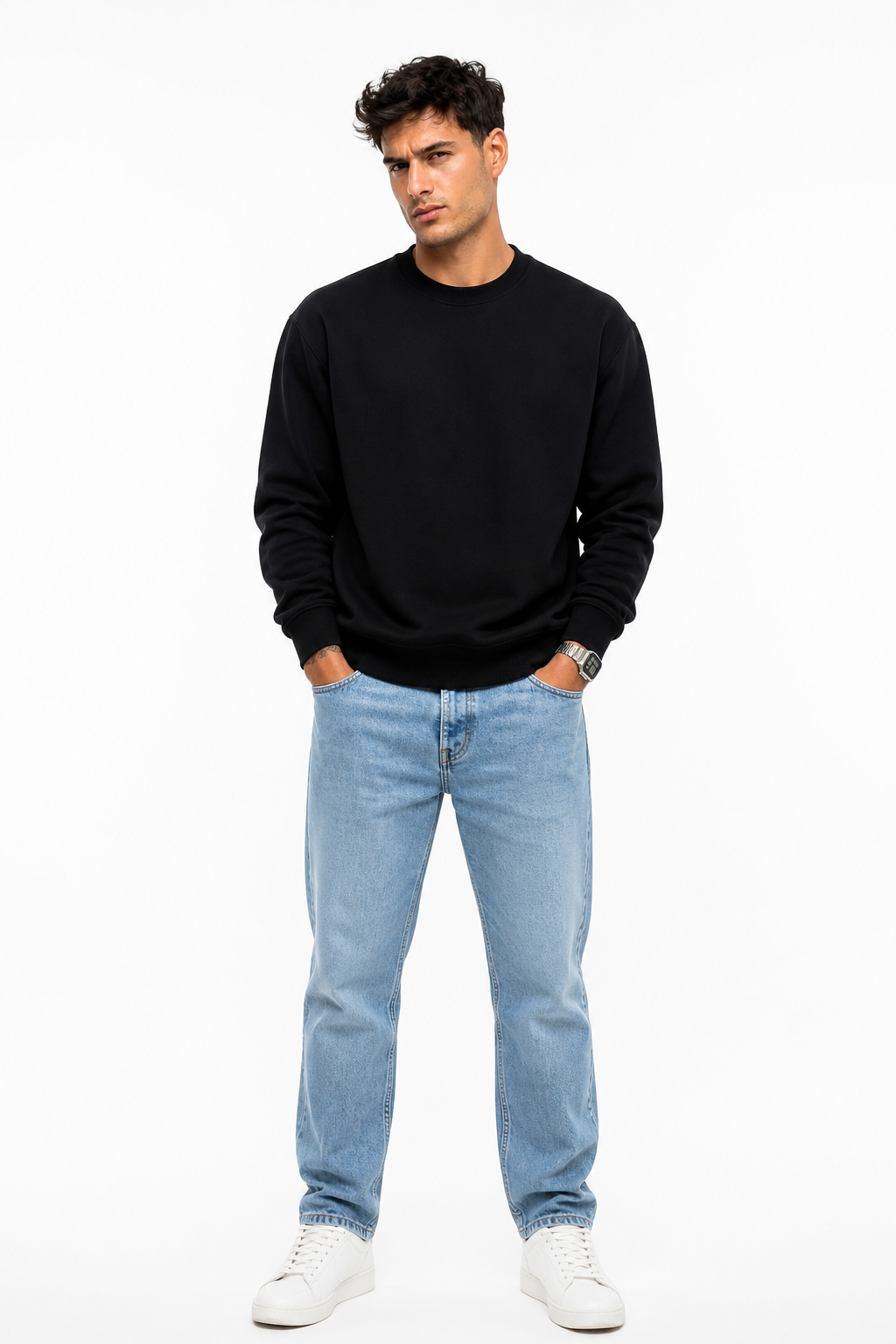 Men's Plain Oversized Sweatshirt