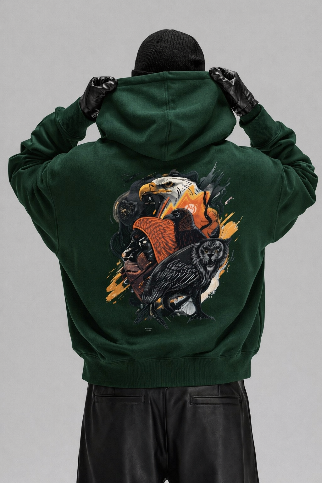 Men's Oversized Hoodie (Beast Conquest)