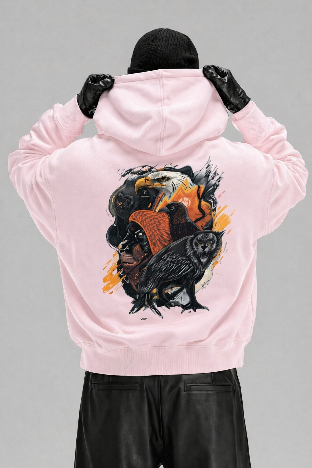 Men's Oversized Hoodie (Beast Conquest)