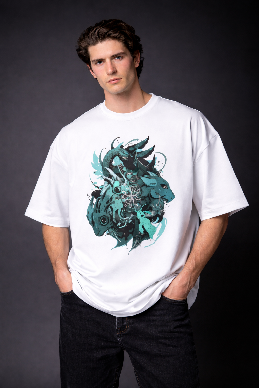 Men's Terry Oversized Tee (SpiritBeasts)