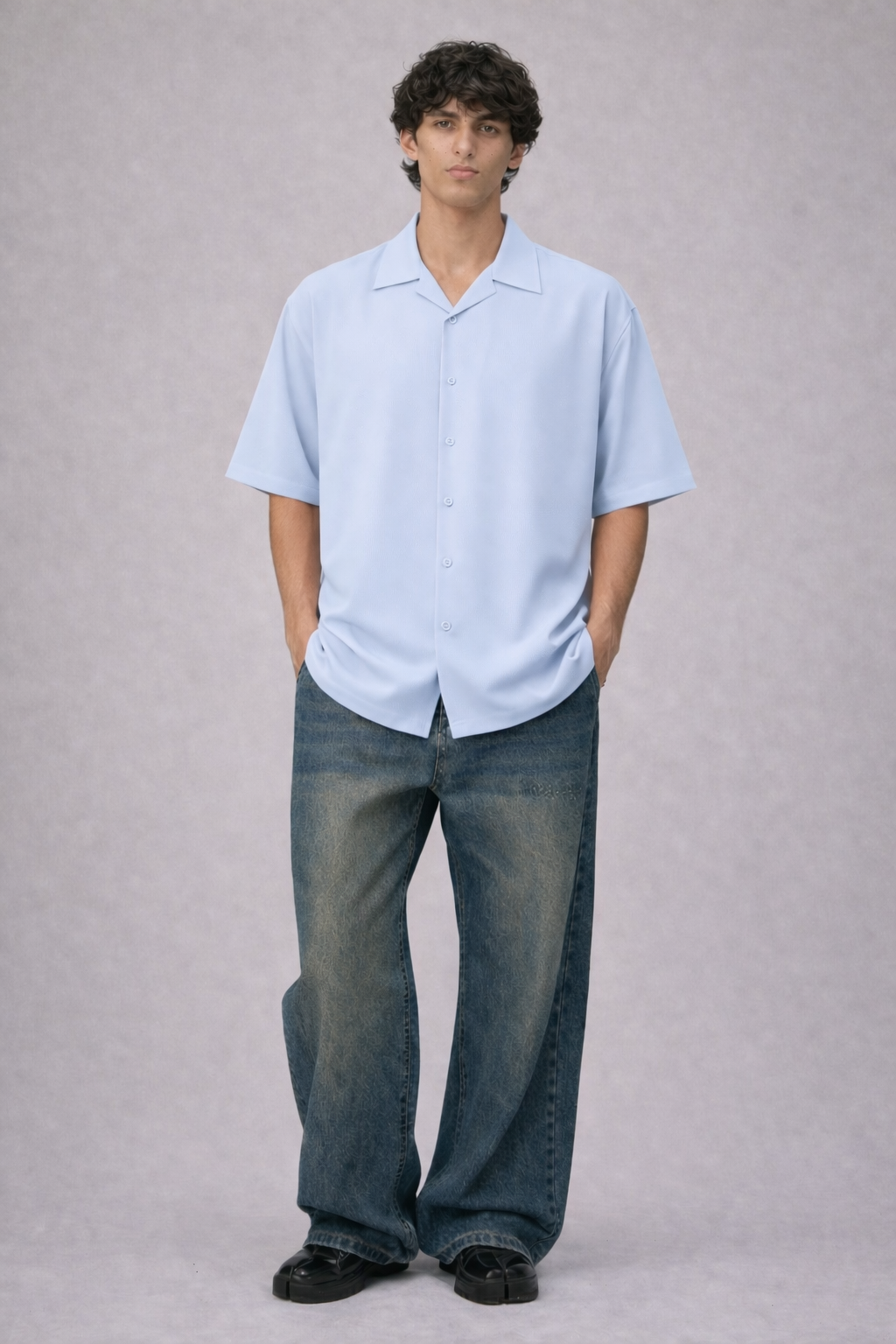 Men's Plain Oversized Shirt