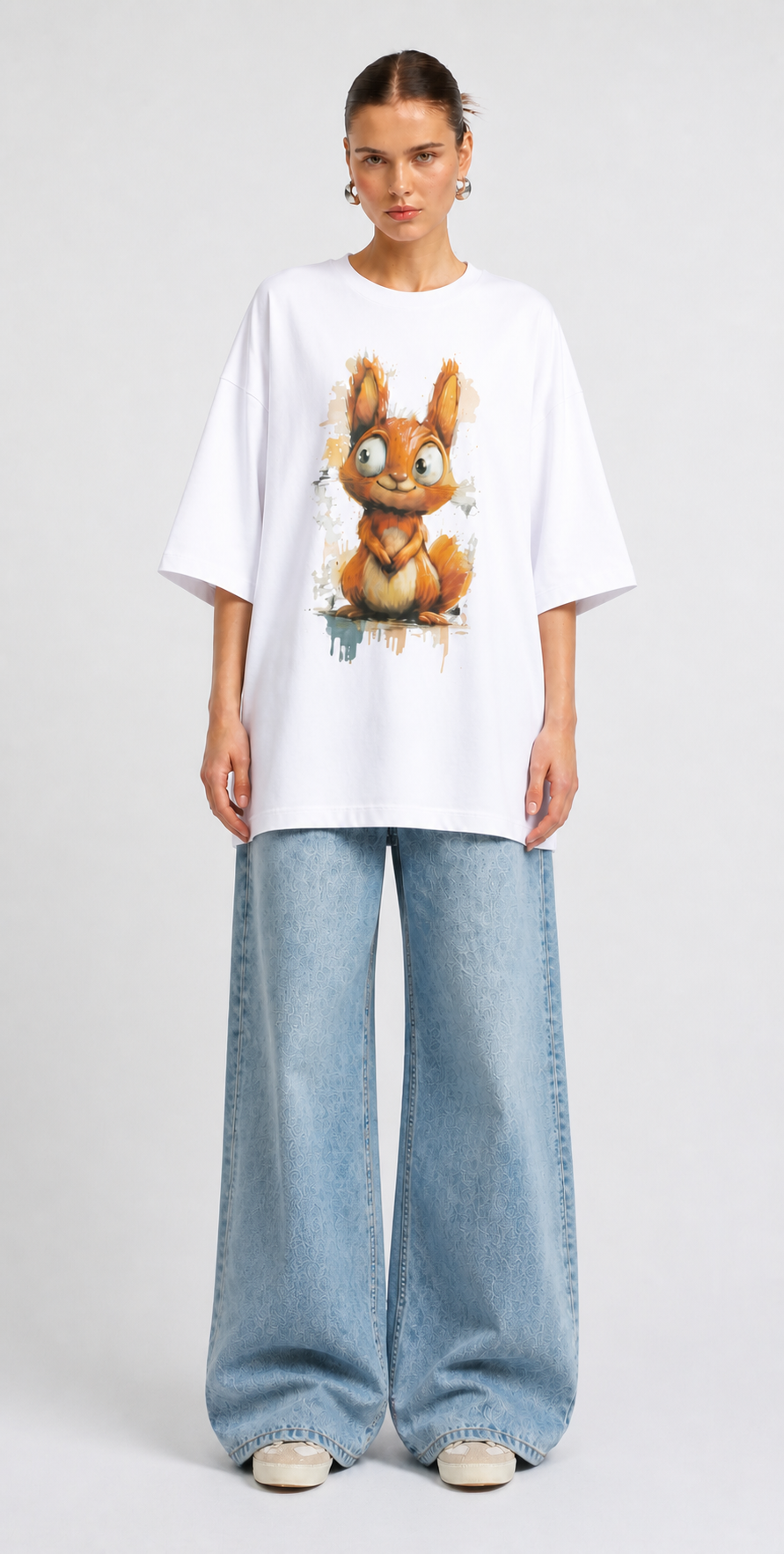 Woman's Rabbit Terry Oversized Tee