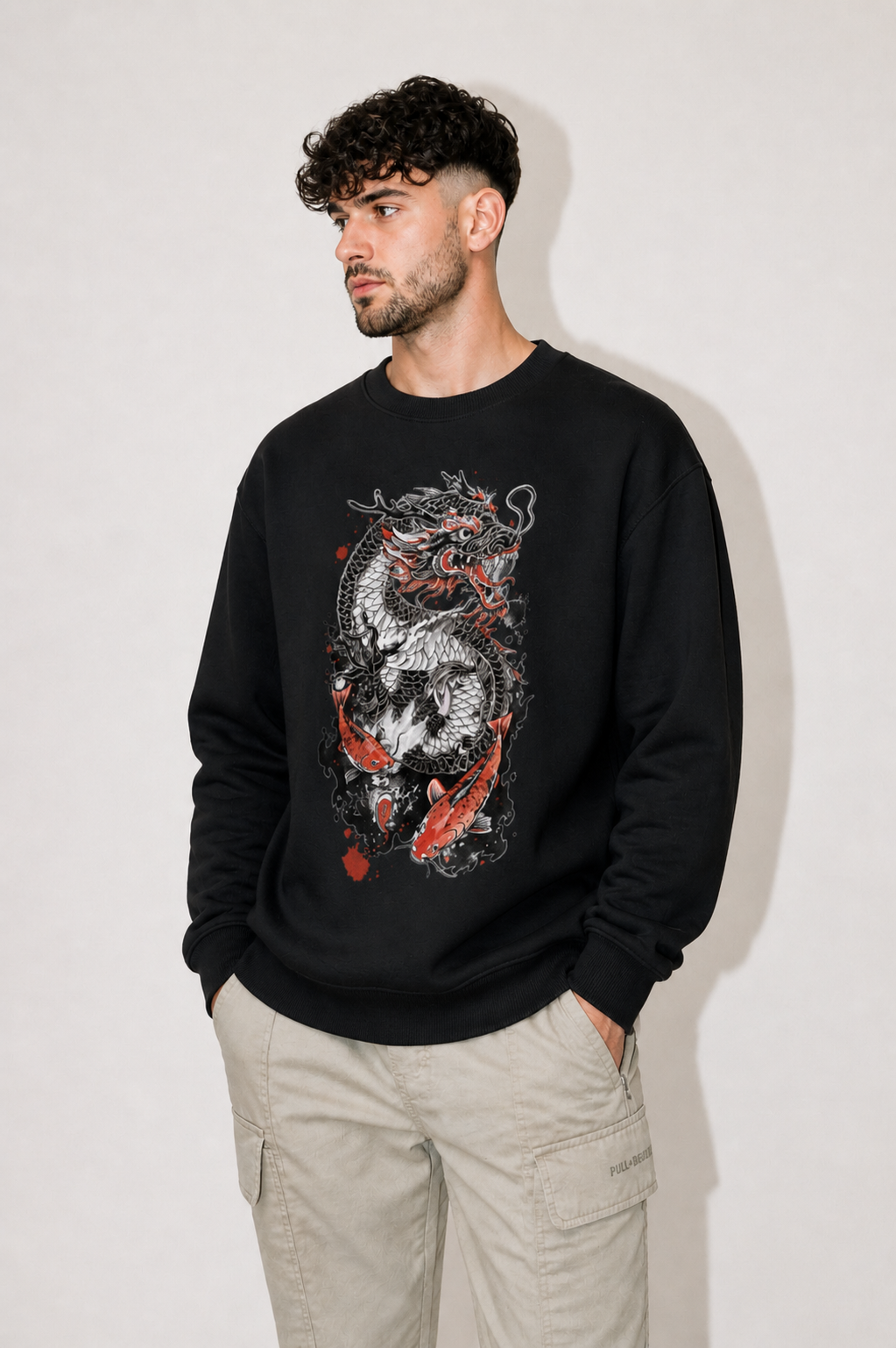 Men's Dragon Oversized Sweatshirt