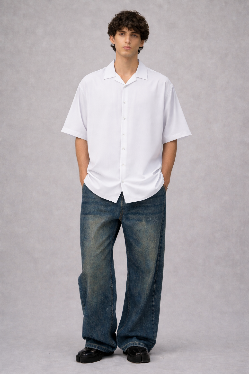 Men's Plain Oversized Shirt