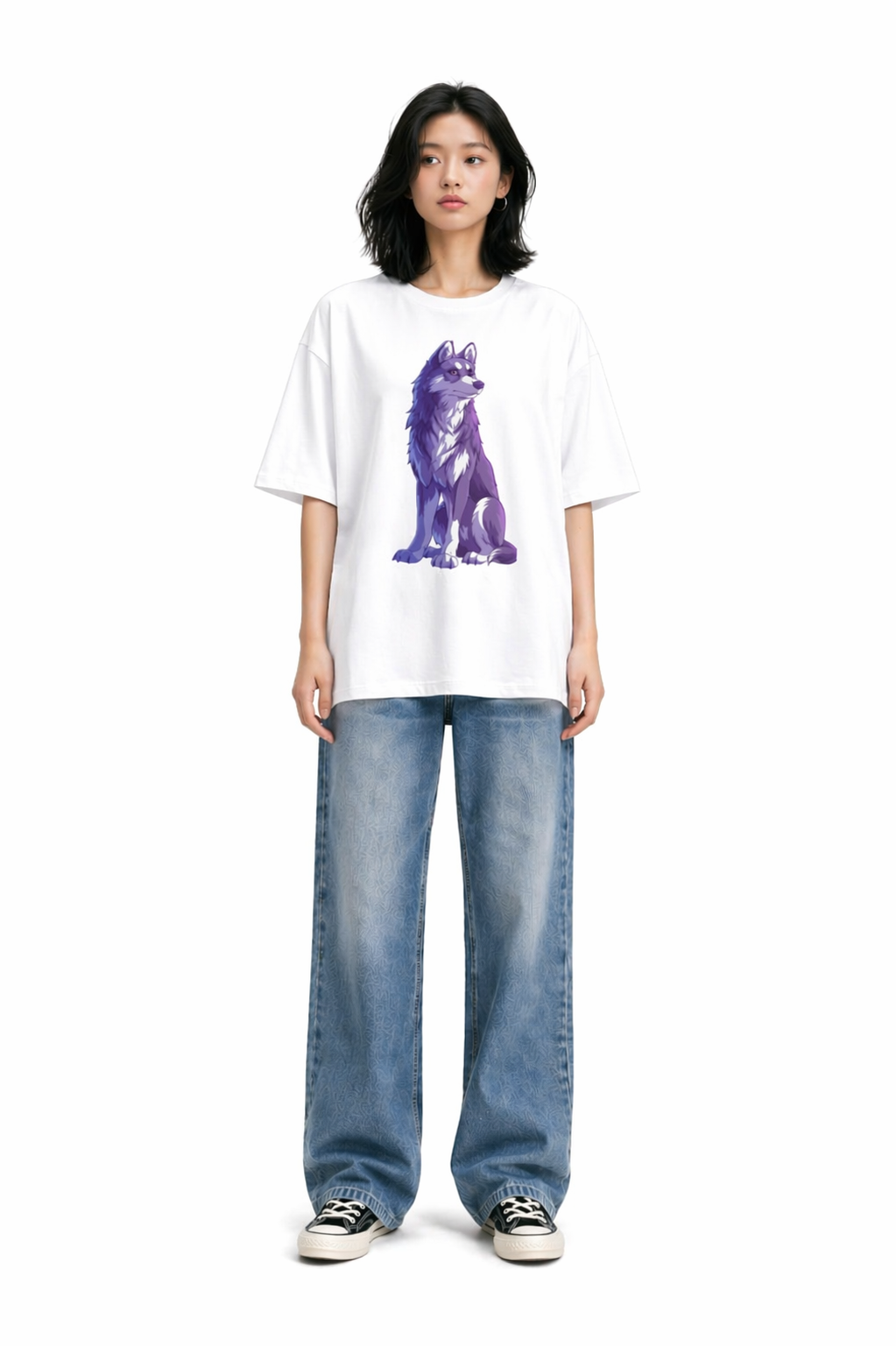 Woman's Husky Terry Oversized Tee