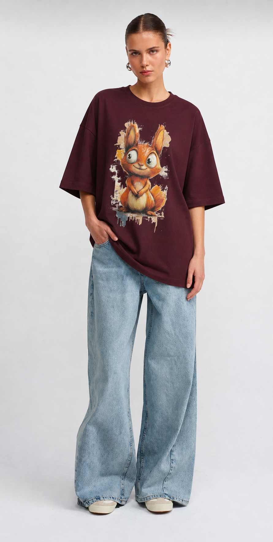 Woman's Rabbit Terry Oversized Tee