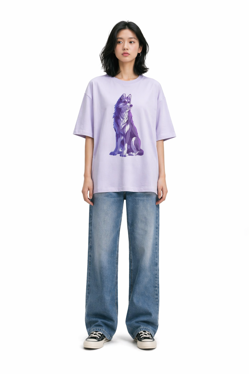 Woman's Husky Terry Oversized Tee