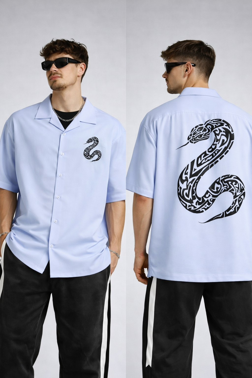 Men's Oversized Shirt (Snake)