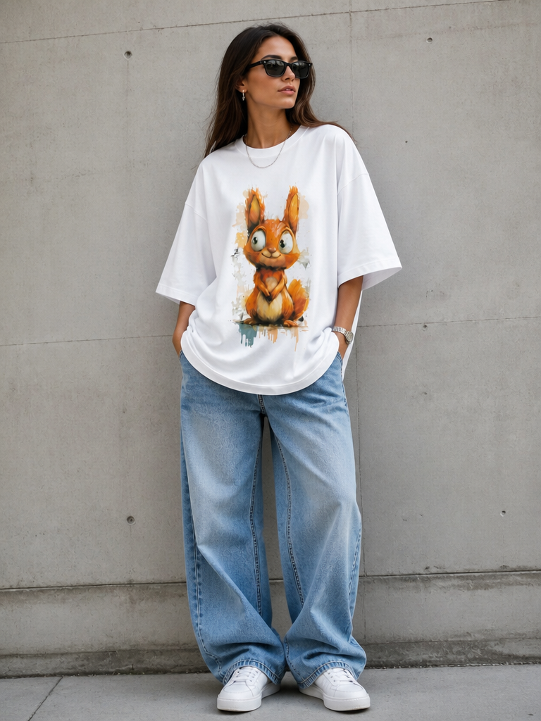 Woman's Rabbit Terry Oversized Tee