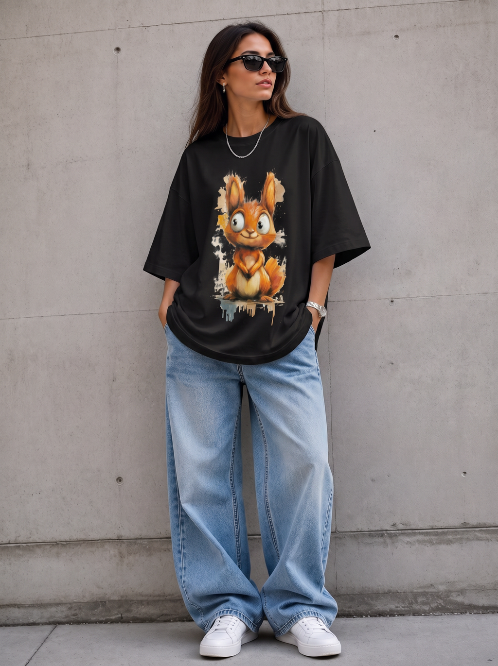 Woman's Rabbit Terry Oversized Tee