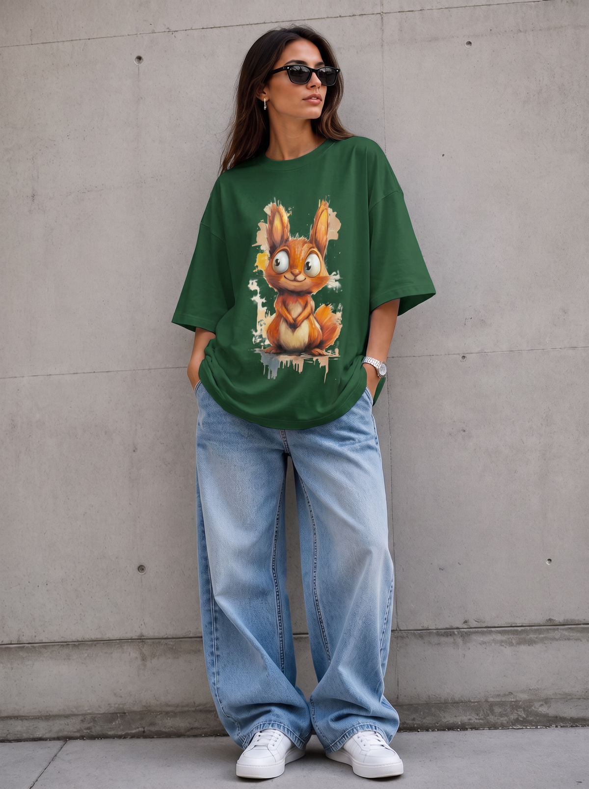 Woman's Rabbit Terry Oversized Tee